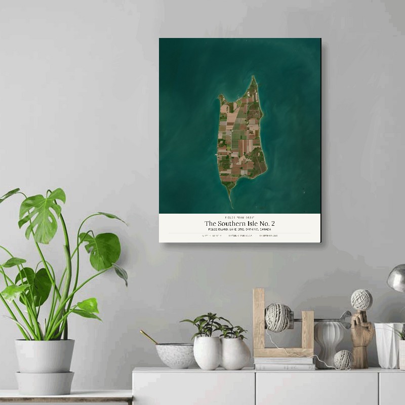 The Southern Isle No. 2 — 16x20 gallery-wrapped canvas print of Pelee Island, Lake Erie, Ontario, Canada shown hanging on a wall