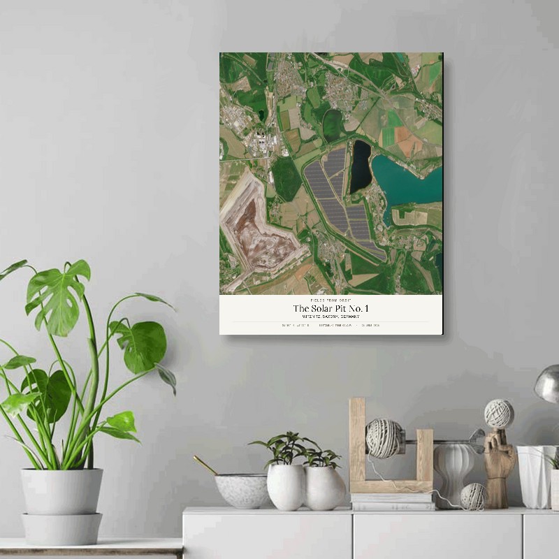 The Solar Pit No. 1 — 16x20 gallery-wrapped canvas print of Witznitz, Saxony, Germany shown hanging on a wall