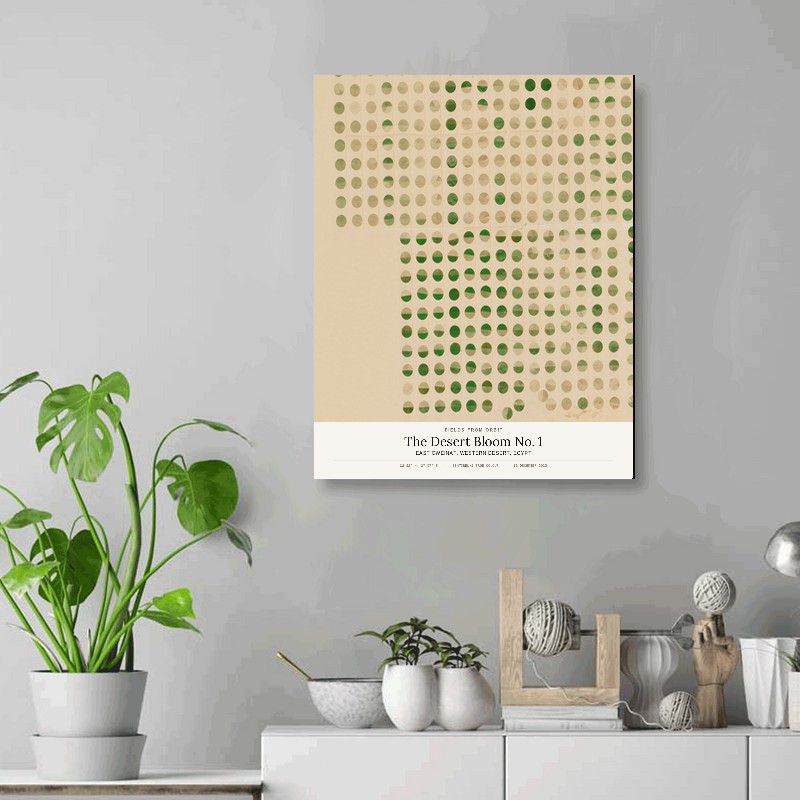 The Desert Bloom No. 1 — 16x20 gallery-wrapped canvas print of East Oweinat, Western Desert, Egypt shown hanging on a wall