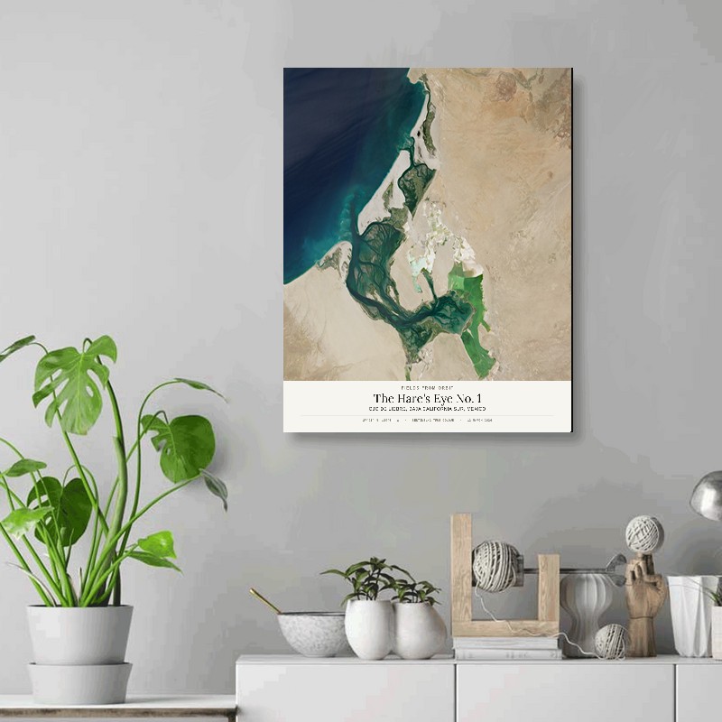 The Hare's Eye No. 1 — 16x20 gallery-wrapped canvas print of Ojo de Liebre, Baja California Sur, Mexico shown hanging on a wall