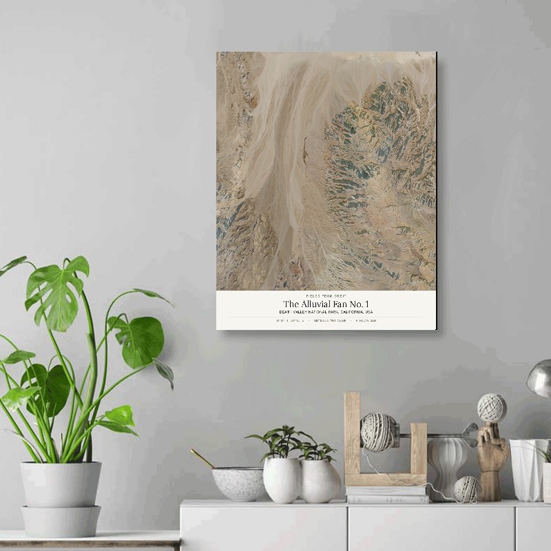 The Alluvial Fan No. 1 — 16x20 gallery-wrapped canvas print of Death Valley National Park, California, USA shown hanging on a wall