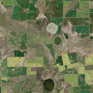 The Salt Country No. 1 — satellite art print of Wheatbelt, Western Australia