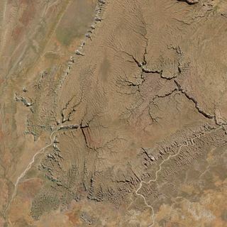 The Erosion Lace No. 1 — satellite art print of Purnululu National Park, Australia