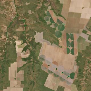 The Cerrado Circles No. 1 — satellite art print of MATOPIBA region, Maranhão, Brazil