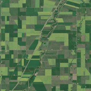 The Red River Grid No. 1 — satellite art print of Red River Valley, south of Winnipeg, Manitoba, Canada