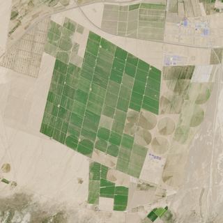 The Desert Circles No. 1 — satellite art print of Near Golmud, Qinghai, China