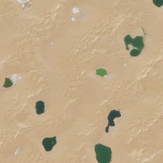 The Desert Lakes No. 1 — satellite art print of Badain Jaran Desert, Inner Mongolia, China
