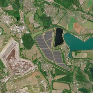 The Solar Pit No. 1 — satellite art print of Witznitz, Saxony, Germany