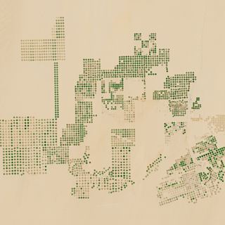 The Desert Bloom No. 2 — satellite art print of East Oweinat, Western Desert, Egypt