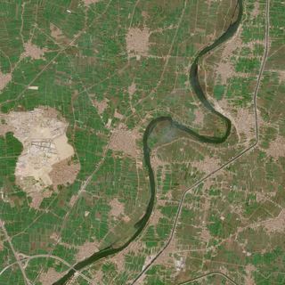 The Delta Edge No. 1 — satellite art print of Nile Delta, Egypt