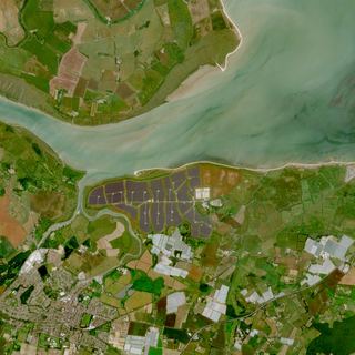 The Tidal Array No. 1 — satellite art print of Graveney Marshes, Kent, UK