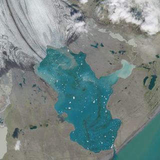The Iceberg Lagoon No. 1 — satellite art print of Jökulsárlón, Iceland