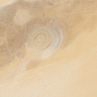 The Desert Eye No. 1 — satellite art print of Richat Structure, Mauritania