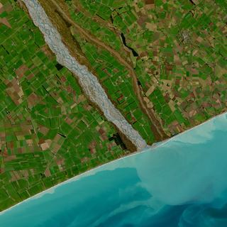 The Canterbury Braid No. 1 — satellite art print of Canterbury, New Zealand